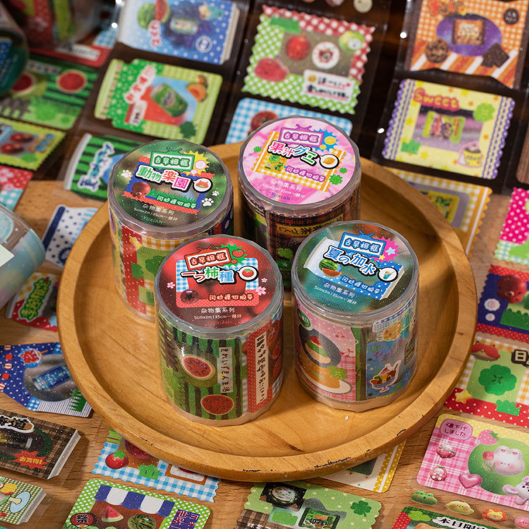 Retro Frame Series 2 Glitter Sticker Tape