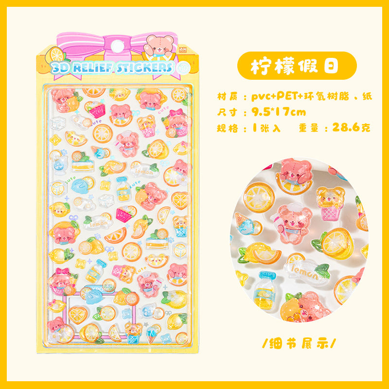 Candy Party 3D Sticker Sheet
