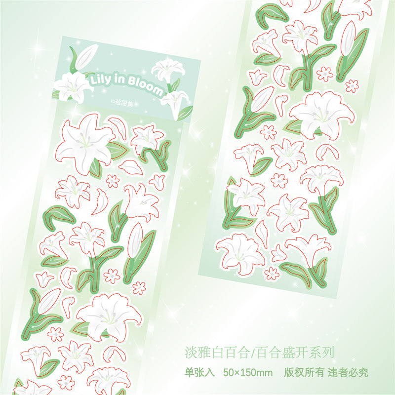 Lily Blooming Sticker Sheet