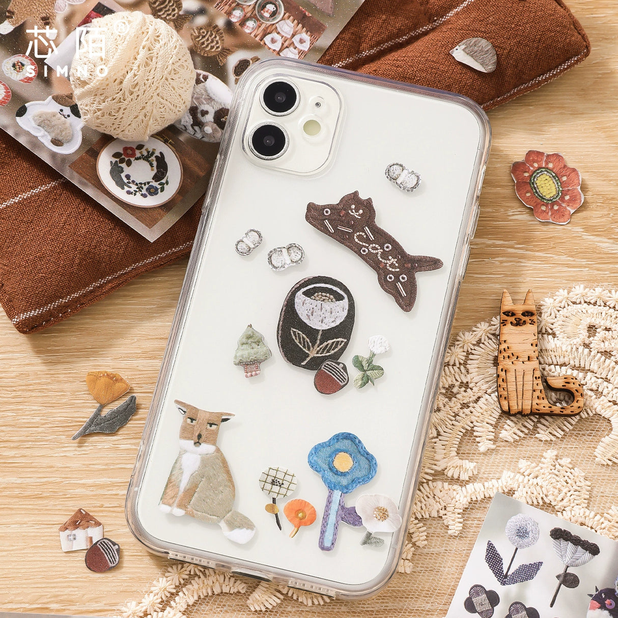 Embroidery Style Retro Sticker Book