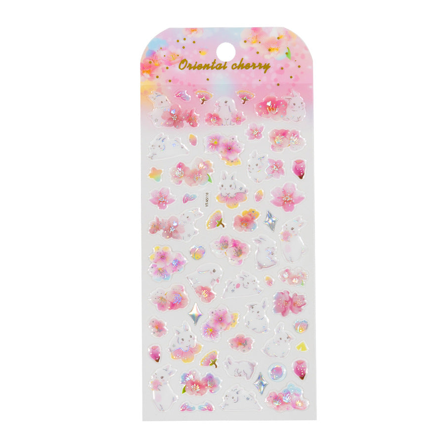 Sakura 3D Sticker Sheet