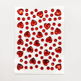 Heart Deco 3D Sticker Sheet Set