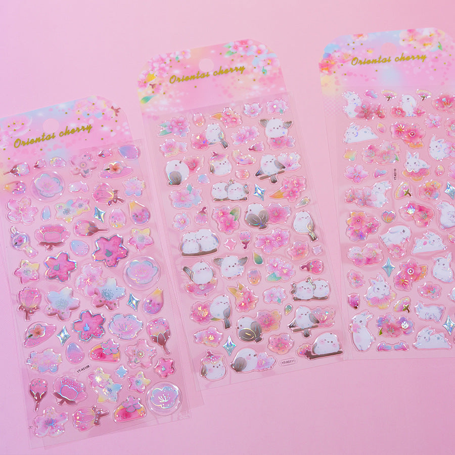 Sakura 3D Sticker Sheet
