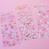Sakura 3D Sticker Sheet