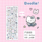 Cute Puppy and Cat Doodle Sticker