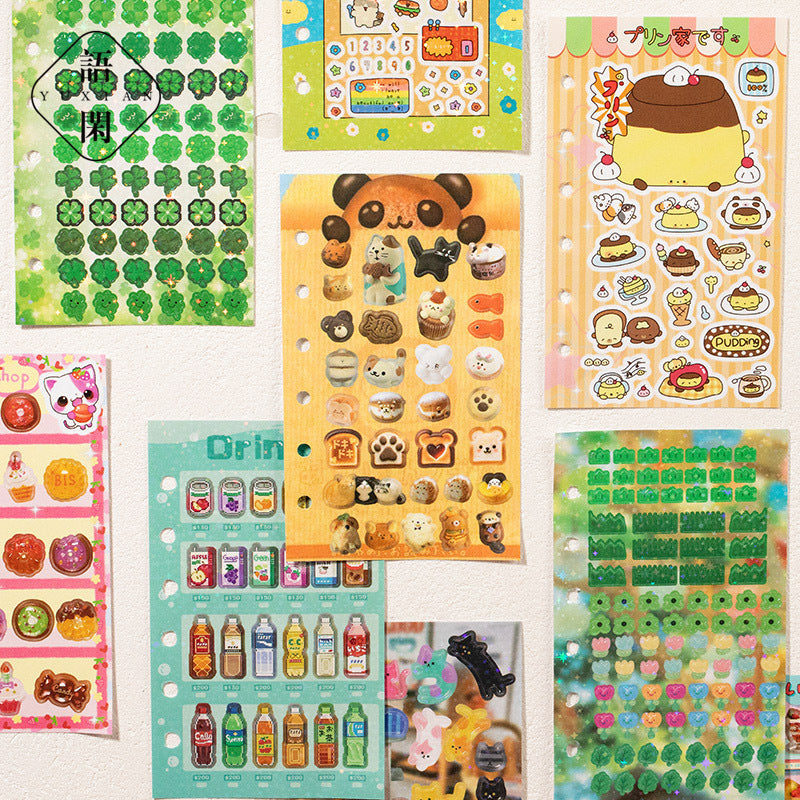 2000pcs Loose Leaf Retro Sticker Book