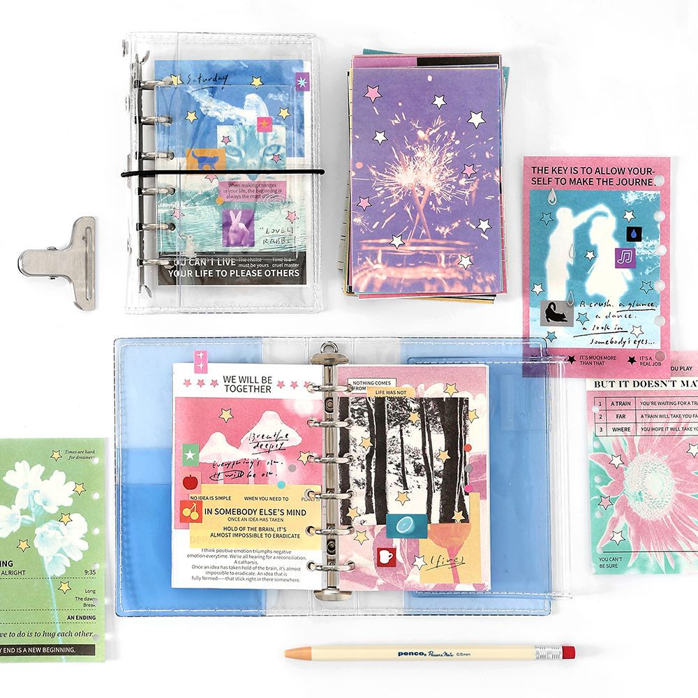 Star Shinning Aesthetic Material Paper Book