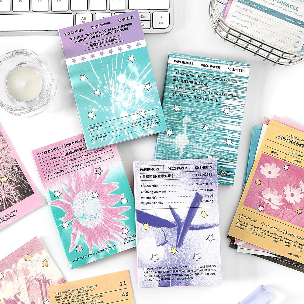 Star Shinning Aesthetic Material Paper Book