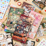 Retro Crochet Food Sticker Book