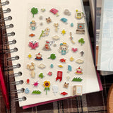 Retro Photoframe Puffy Sticker Sheet
