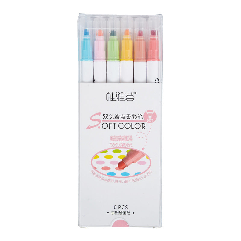 Round Dot 2 tips Soft Marker