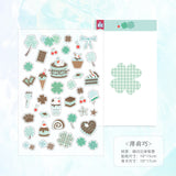 Half Summer Glitter 3D Sticker Sheet
