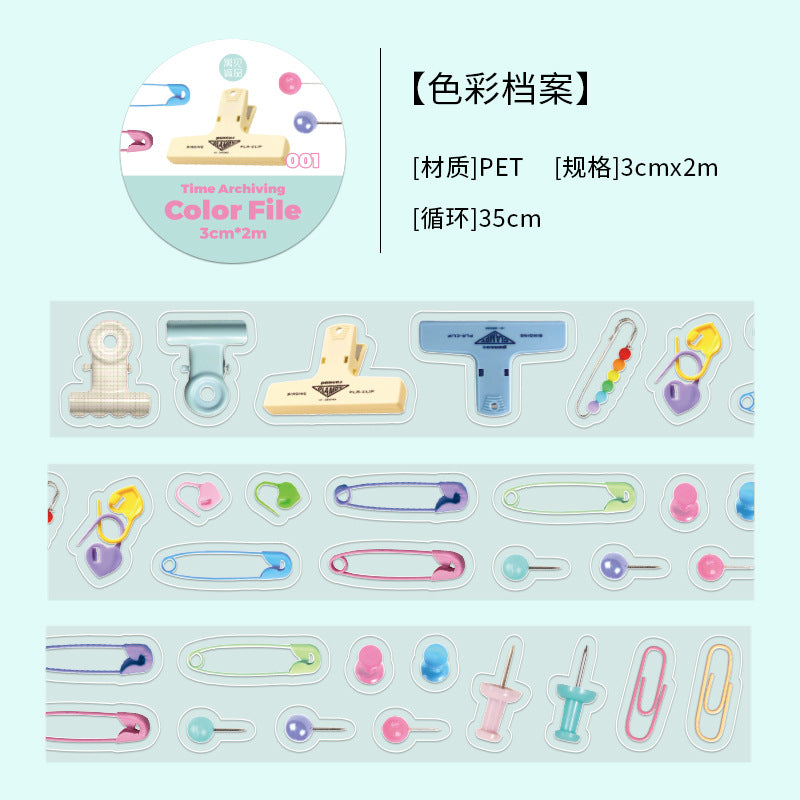 Time Organizer Clip Sticker Tape