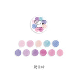 Candy Color Dot Adhesive Stickers Washi Tapes