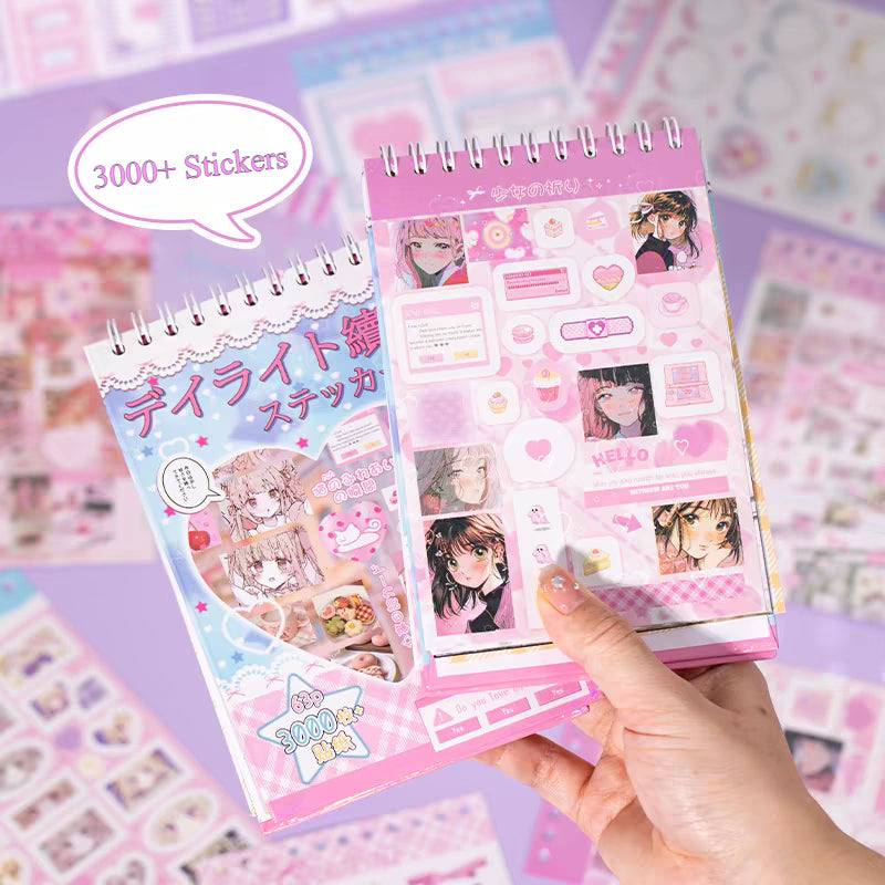 3000pcs Super Complex Journal Style Sticker Book Vol.2