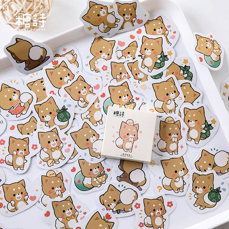 Kawaii Shiba Inu Sticker Box