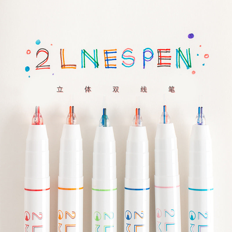 Creative Double Line Gel Pen