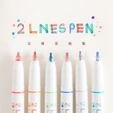 Creative Double Line Gel Pen