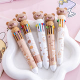 1pcs Cute Bear Multi Color Ballpoint Pen