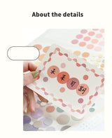 BenzStore Colorful Fabric Dot Sticker