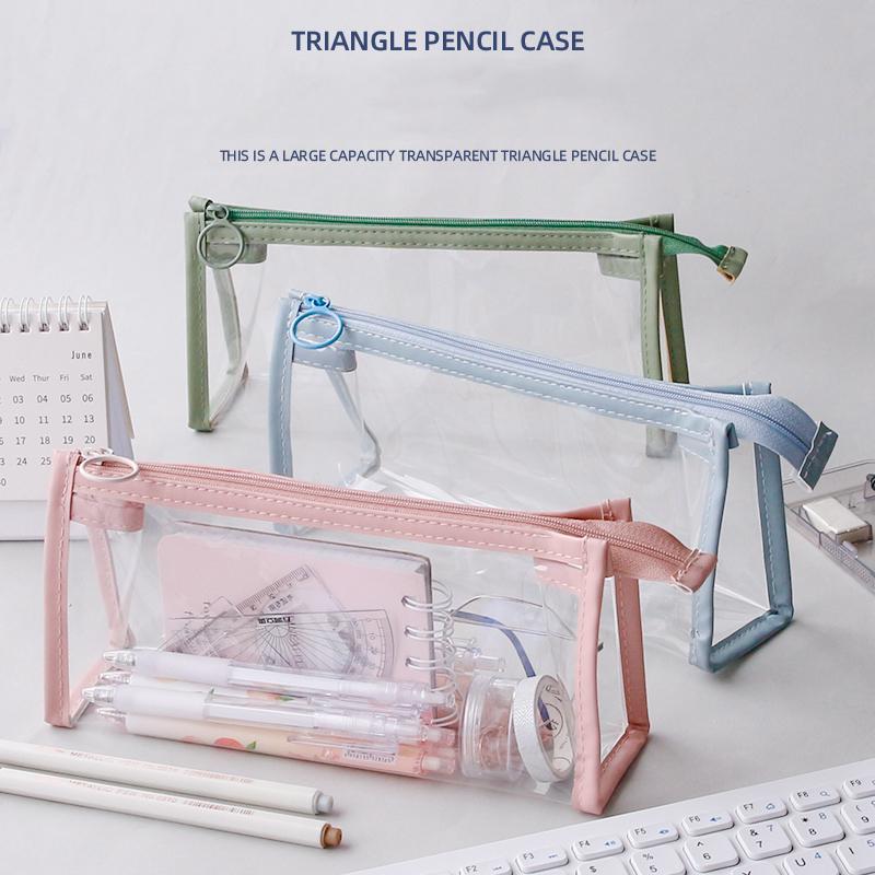 Transparent Triangle Pencil Case