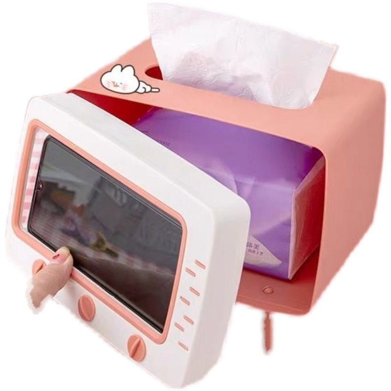 Kawaii TV Taschentuchbox aus Kunststoff 