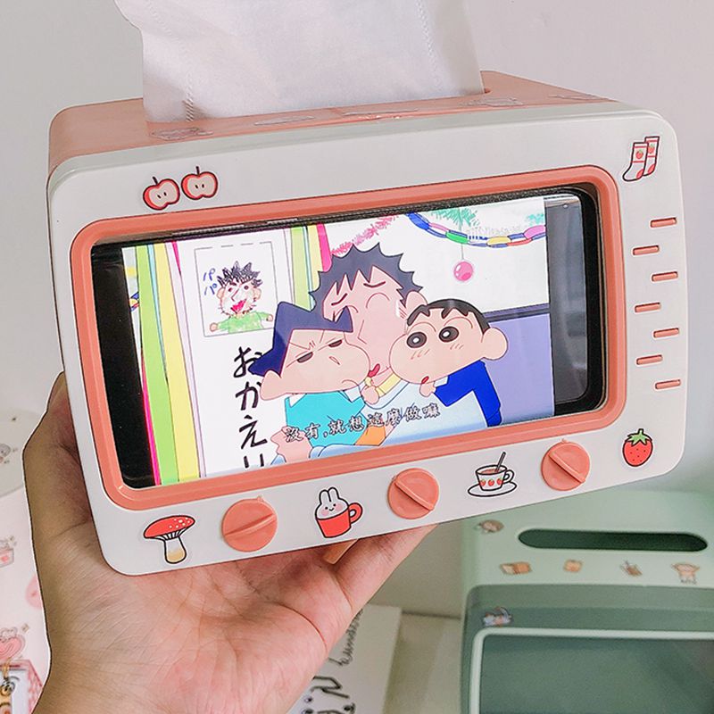 Kawaii TV Taschentuchbox aus Kunststoff 