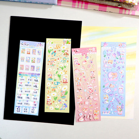 Blossoming flower field series sticker sheet