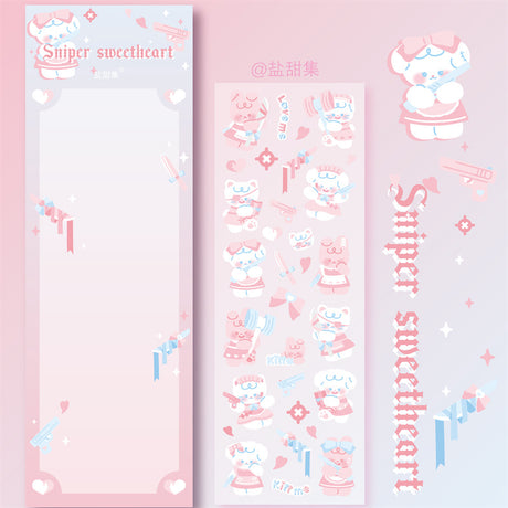 Cute and cool sweetheart series sticker sheet