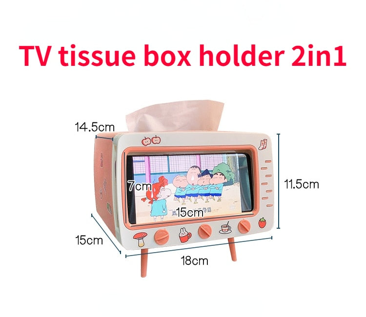 Kawaii TV Plastic Tissue Box