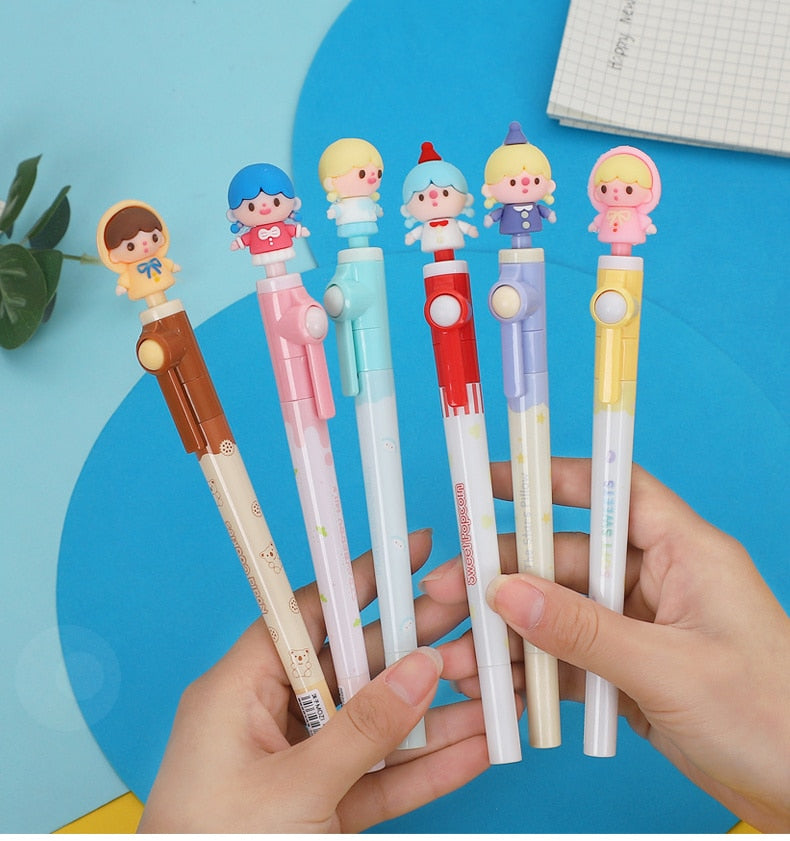 Cute Rotating Girl Gel Pen