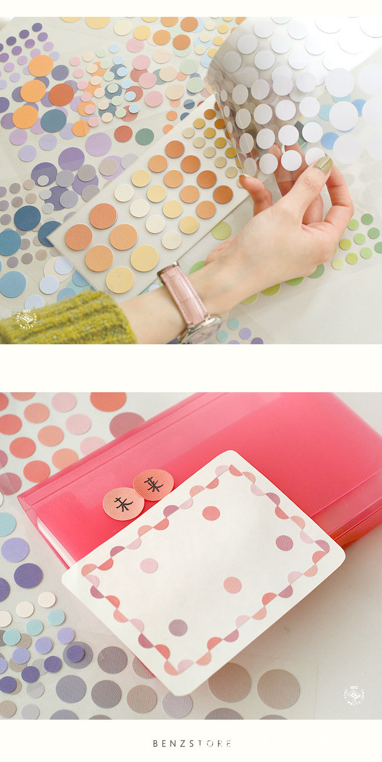 BenzStore Colorful Fabric Dot Sticker